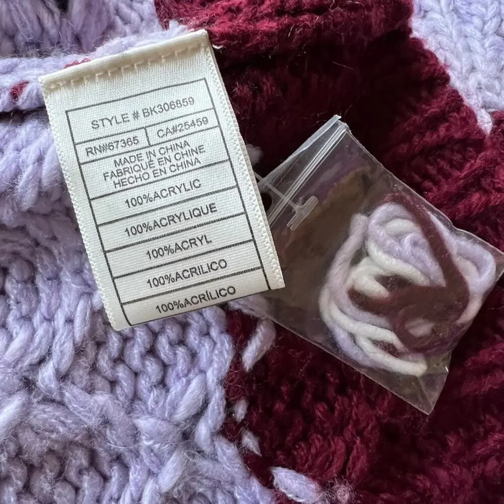 BB Dakota Striped Sweater with Hot Balloon Sleeves Size Medium - Picture 15 of 15